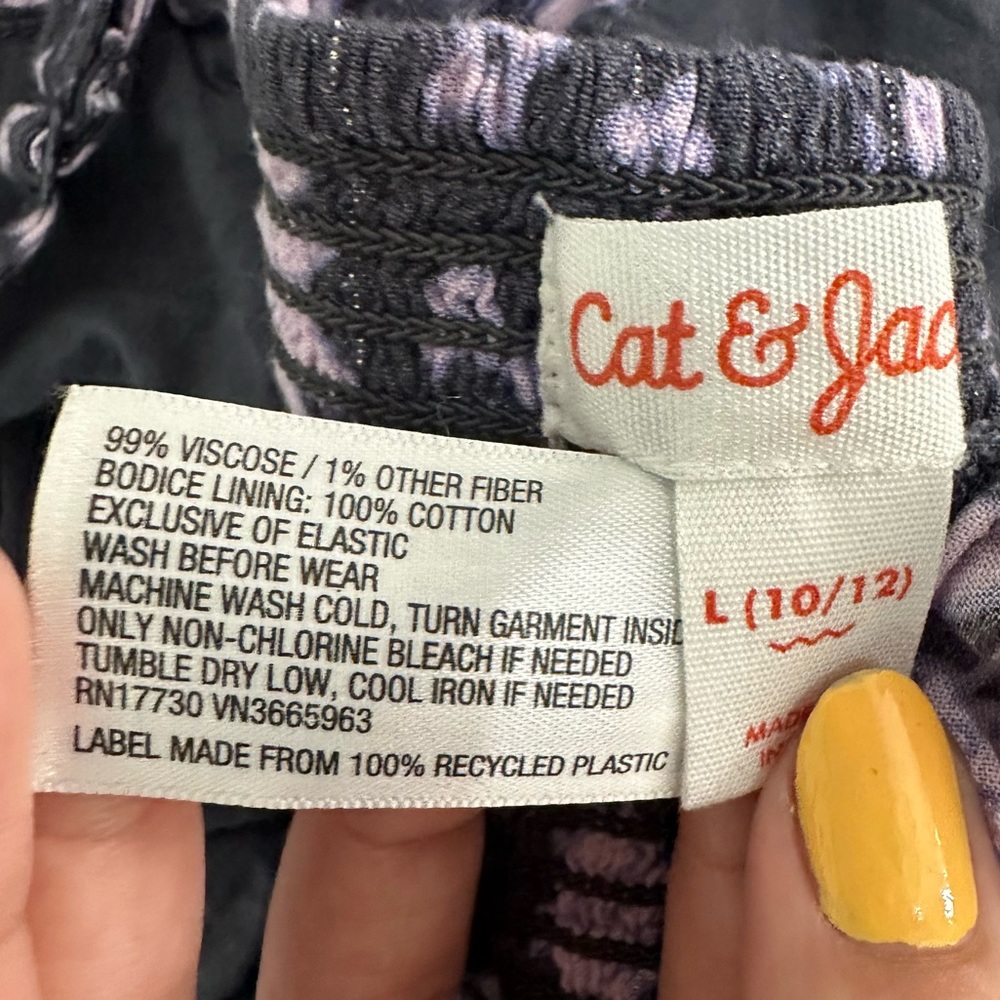 Cat & Jack purple floral sundress L10/12 - Picture 13 of 14